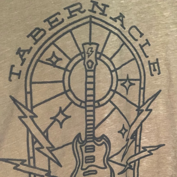 Next Level- Womens size Large, TABERNACLE ATLANTA, Hunter green v-neck. - Picture 3 of 4